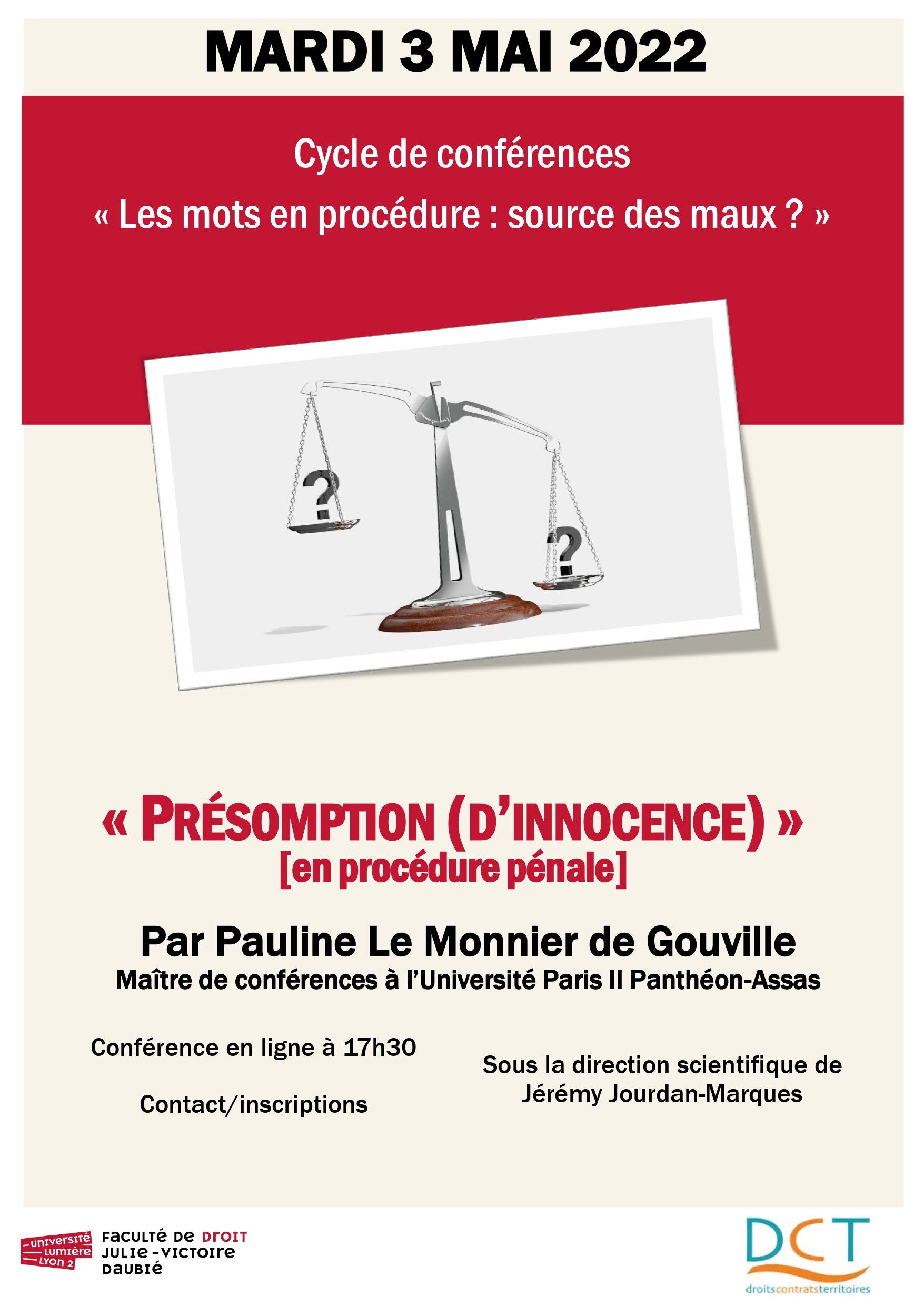 Conférence présomption d'inocence